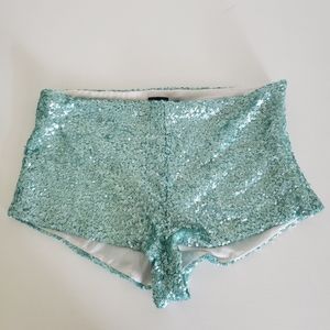 Sequin short shorts